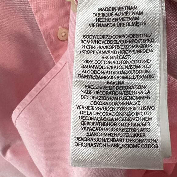 Ralph Lauren Shirt Men XXL Pink Cotton Classic Fit Flesh Pony Button Down Preppy - Picture 11 of 13